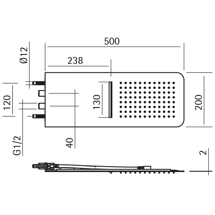 Душ верхний Cisal Xion DS016400D1 серый