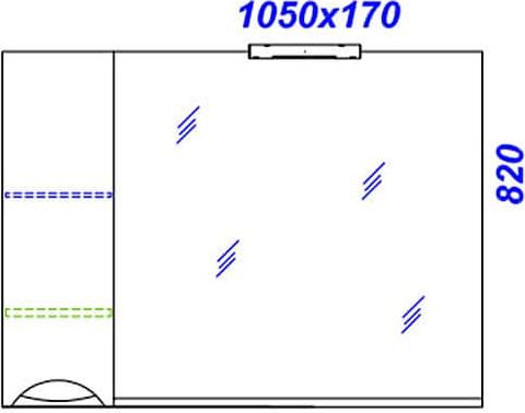Шкаф-зеркало 105 см Aqwella Лайн Li.02.10, белый