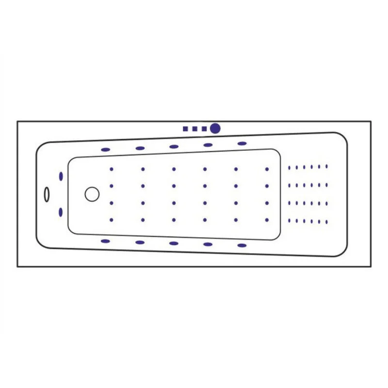 Акриловая ванна Excellent Ava 170х70 WAEX.AVA17.NANO.GL золото, хром