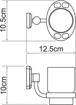 Подстаканник одинарный Wasserkraft Oder 3028