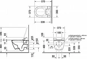 Подвесной унитаз Duravit Darling New SensoWash 256359 с электронной крышкой-биде