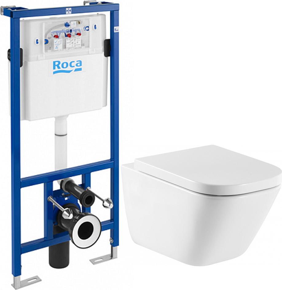 Комплект инсталляция Roca DUPLO WC 890090020 с подвесным унитазом Roca Gap 34647L000