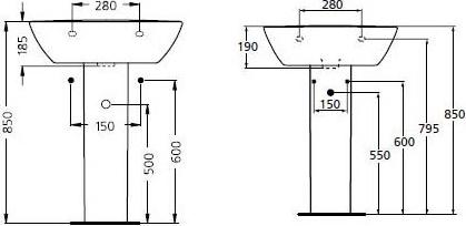 Пьедестал для раковины Ideal Standard Oceane W306201