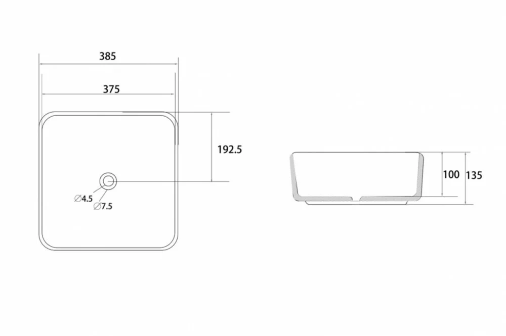 Раковина накладная Abber Rechteck AC2211MCG зеленый