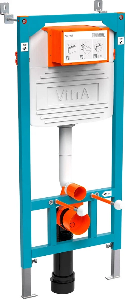 Инсталляциия Vitra 800-2010 с унитазом Stworki Хельсинки 800-2010/63429 Clean On DPL EO slim 63429, крышка микролифт, клавиша хром