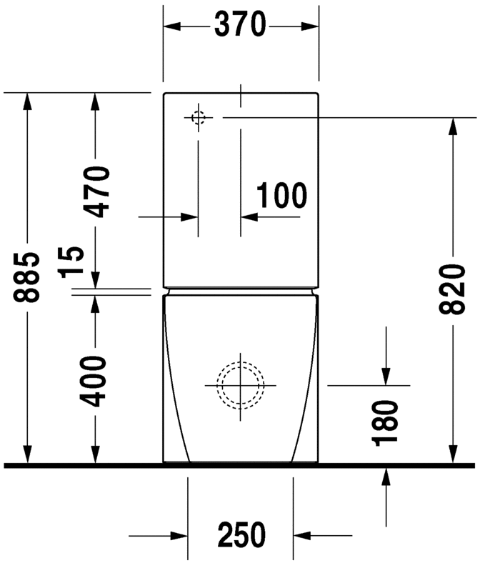 Напольный унитаз Duravit Starck 2 21290900001 с бачком 0933000005