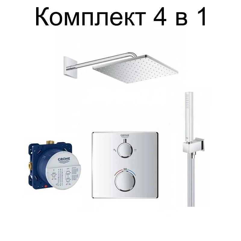 Душевая стойка хром Grohe Grohtherm 24079000/26405000/26564000/35600000