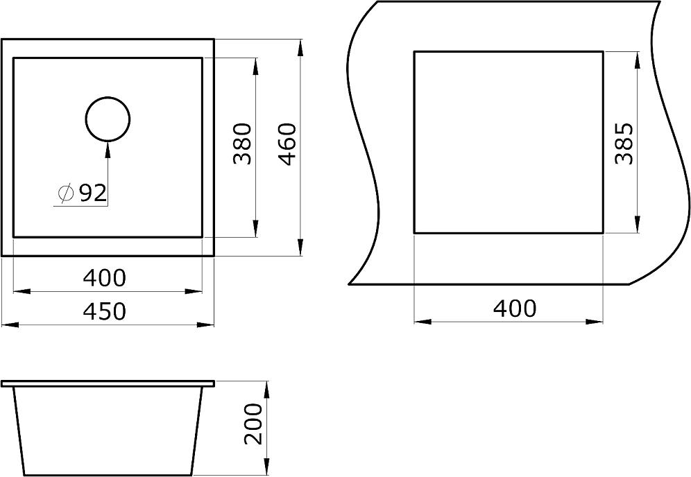 Комплект кухонная мойка Paulmark Brilon PM104546-BLM чёрный металлик + смеситель Paulmark Essen Es213011-418