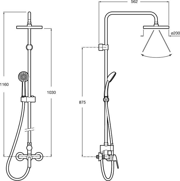 Душевая стойка Roca Victoria 5A9725C00