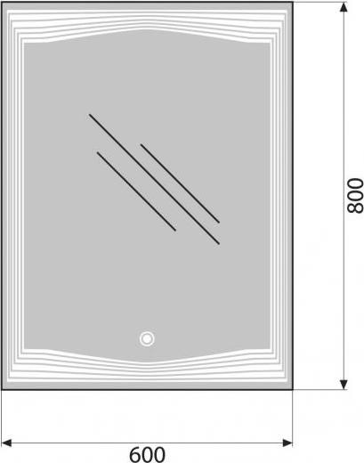 Зеркало BelBagno SPC-LNS-600-800-LED-TCH