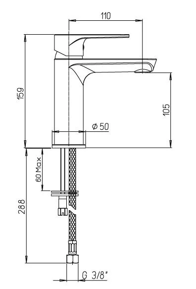 Смеситель для раковины Paini Flat KKCR2052SLMKM хром