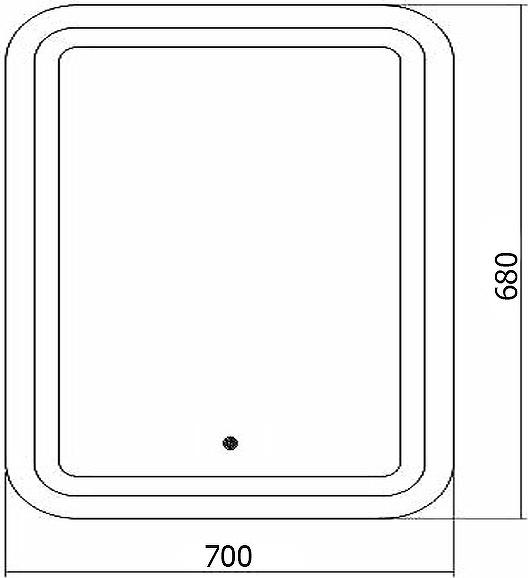 Зеркало Creto Malibu 70 7-700680M с подсветкой и сенсорным выключателем