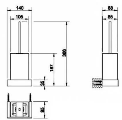 Ёршик Gessi Rettangolo 20819-031-1 белый