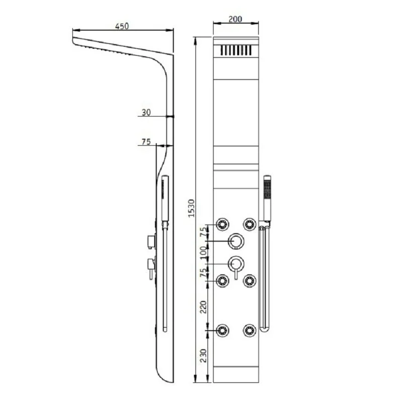 Душевая панель  RGW Shower Panels 21140102-03 белый