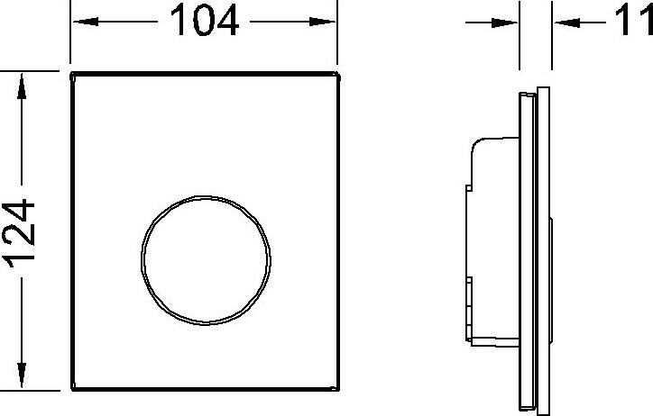 Кнопка смыва Tece Loop Urinal 9242662 зелёный