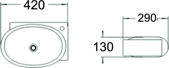 Раковина SantiLine SL-2022L, белый