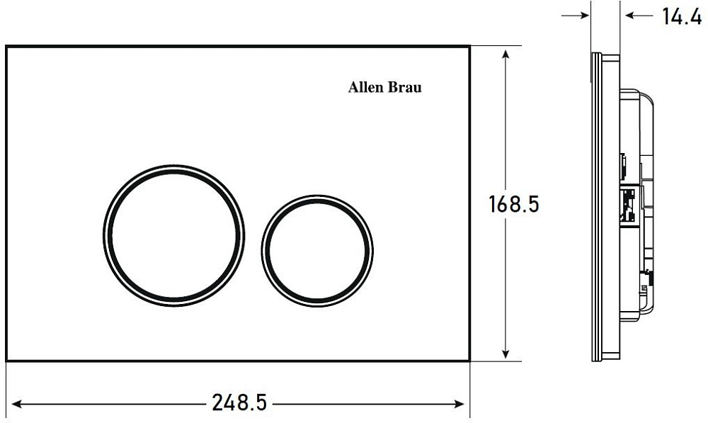 Клавиша смыва Allen Brau Priority 9.20005.20 белый глянец