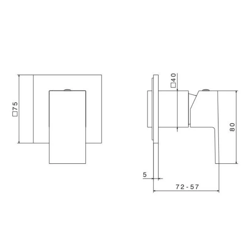 Смеситель для душа Kerama Marazzi Futura 66475EKM.21.018 хром