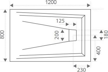 Поддон для душа Good Door Атриум 120x80 с ножками и экраном