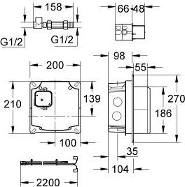 Набор коробов для инфракрасных смесителей Grohe 36264000