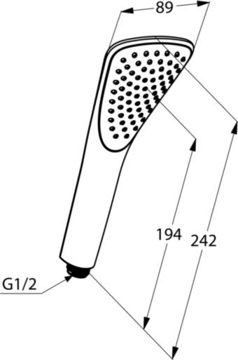 Душевая лейка Kludi Fizz 6760039-00, чёрный