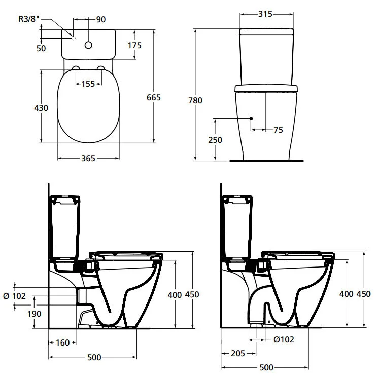 Напольный унитаз Ideal Standard CONNECT E781801