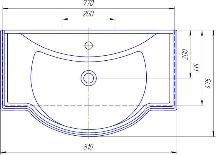 Раковина Corozo Классик 80 SD-00000376, белый