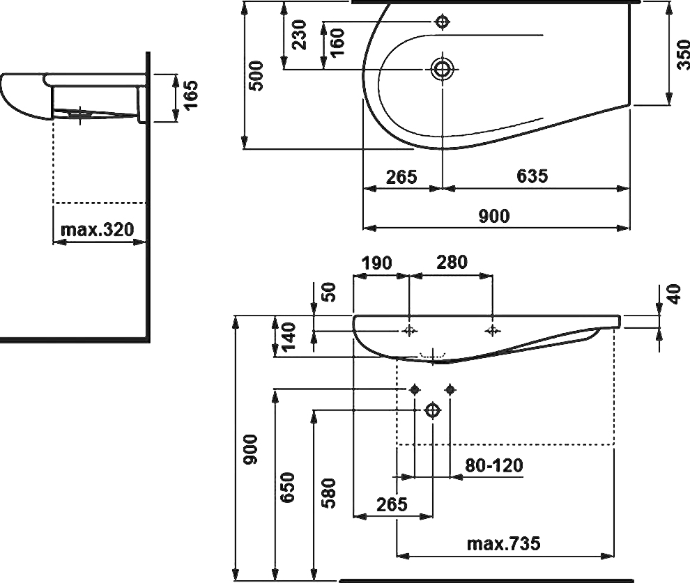 Раковина Laufen Alessi 8.1497.5.400.104.1