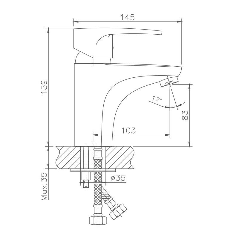 Смеситель для раковины Haiba HB1065 хром