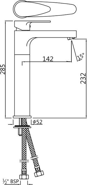 Смеситель для раковины Jaquar Vignette Prime VGP-CHR-81005NB, хром