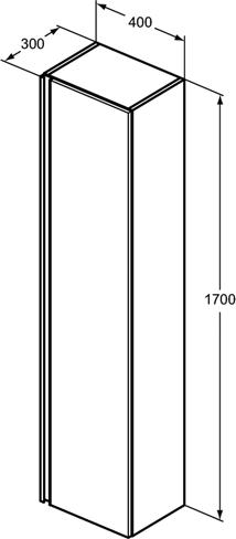 Шкаф-пенал Ideal Standard Tesi T0054OV, белый