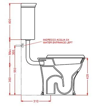 Напольный унитаз ArtCeram Civitas CIV002 32 00, azzurro acquarello, голубой