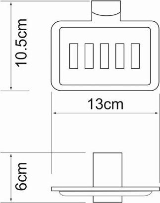 Мыльница решётка WasserKRAFT Leine K-5069W, белый/хром