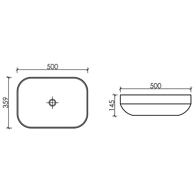 Раковина накладная Ceramica Nova Element CN6055 белый