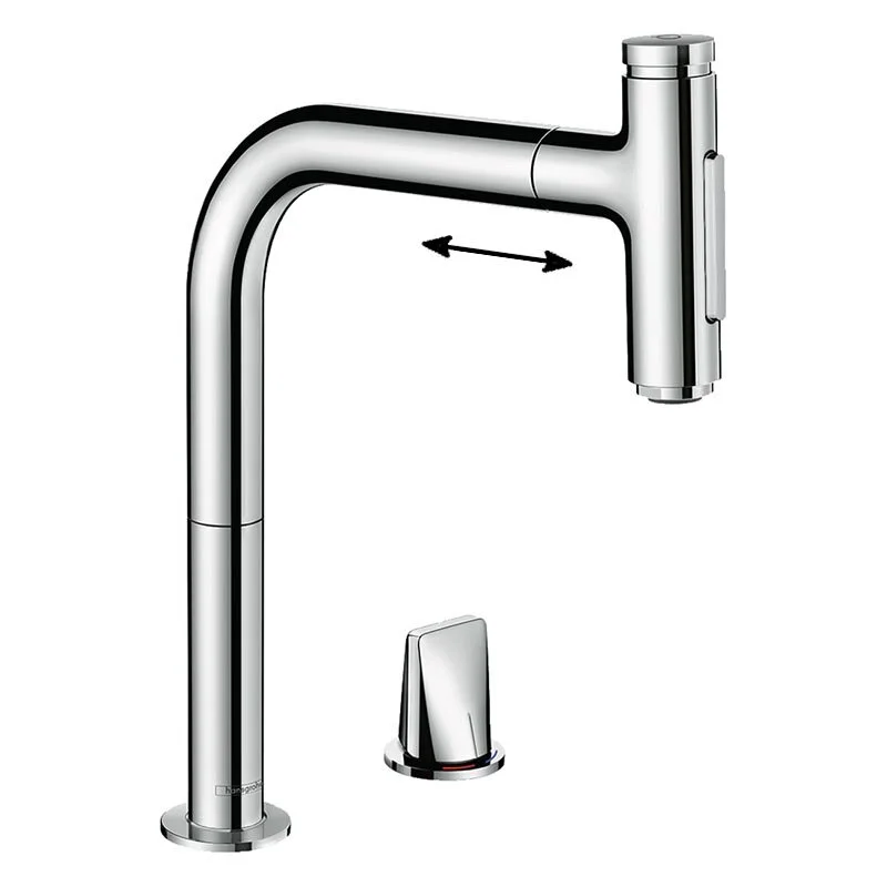 Смеситель для кухни Hansgrohe Metris Select 73818000 хром