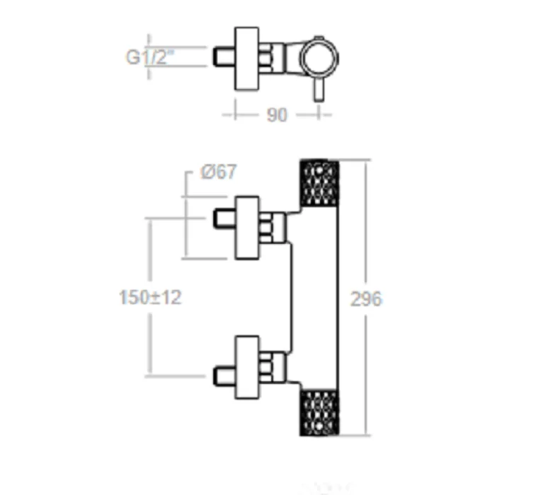 Смеситель для душа Ramon Soler Odisea Joya 593401SOC золото