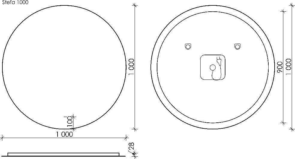 Зеркало Sancos Sfera 100x100 SF1000