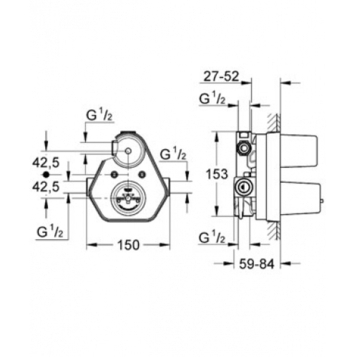 Скрытая монтажная часть Grohe 34212000