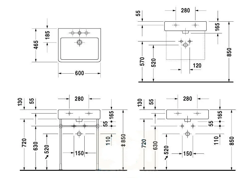 Раковина накладная Duravit Vero 454600027 белый