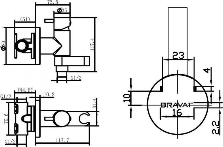 Гигиенический душ Bravat Eler D9137CP-RUS