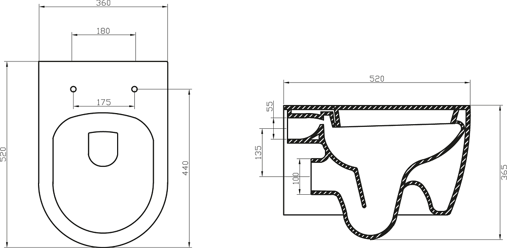 Подвесной унитаз BelBagno Marino BB105CH