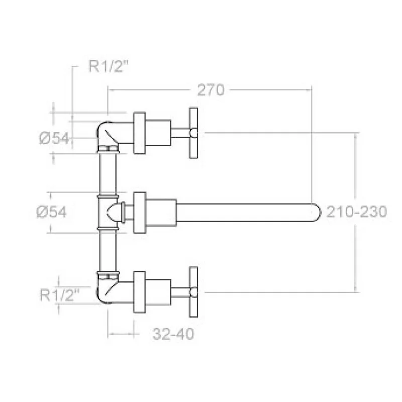 Смеситель для раковины Ramon Soler Rs Cross 6220 хром