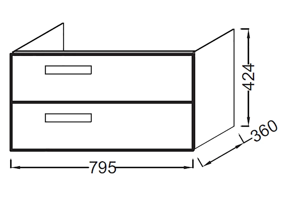 Гарнитур мебельный Jacob Delafon Rythmik EB1302-E70/EXP112-Z-00/EB1413-NF бежевый