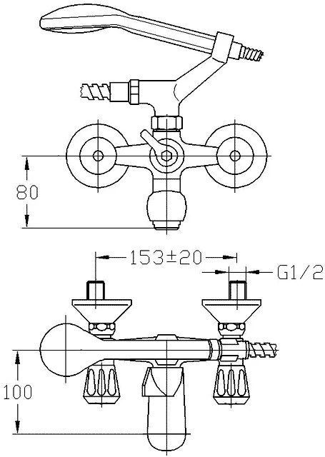 Смеситель для ванны с душем Mofem Evrosztar 141-0094-01 хром