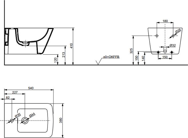 Подвесное биде TOTO SP B532E#XW белый