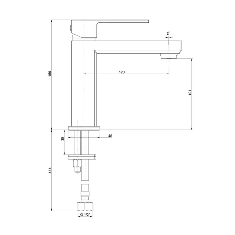 Смеситель для раковины Paini Grazia 21PZ205S черный