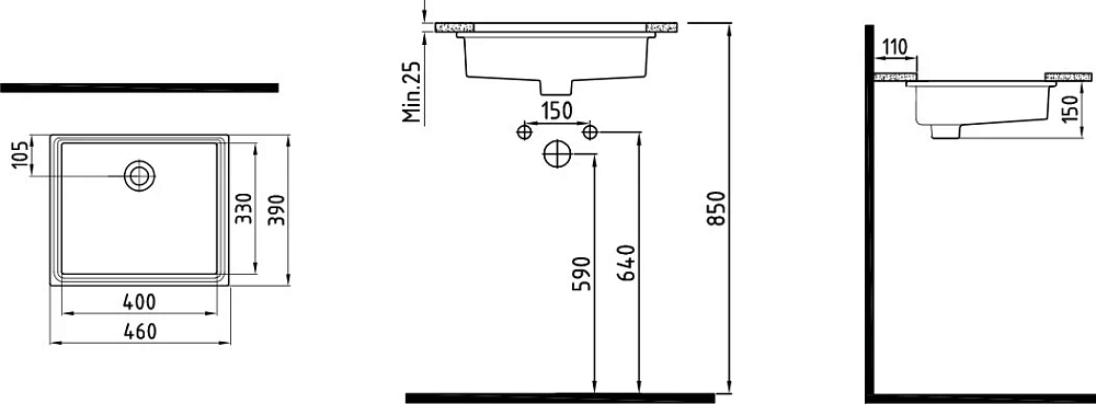 Раковина Azzurra INLA04001FD0W3000 белый