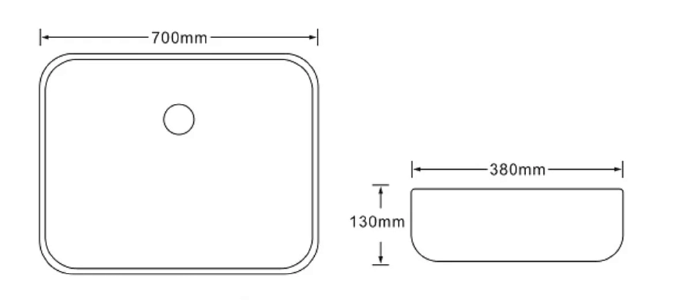 Раковина накладная SantiLine SL-7027 белый