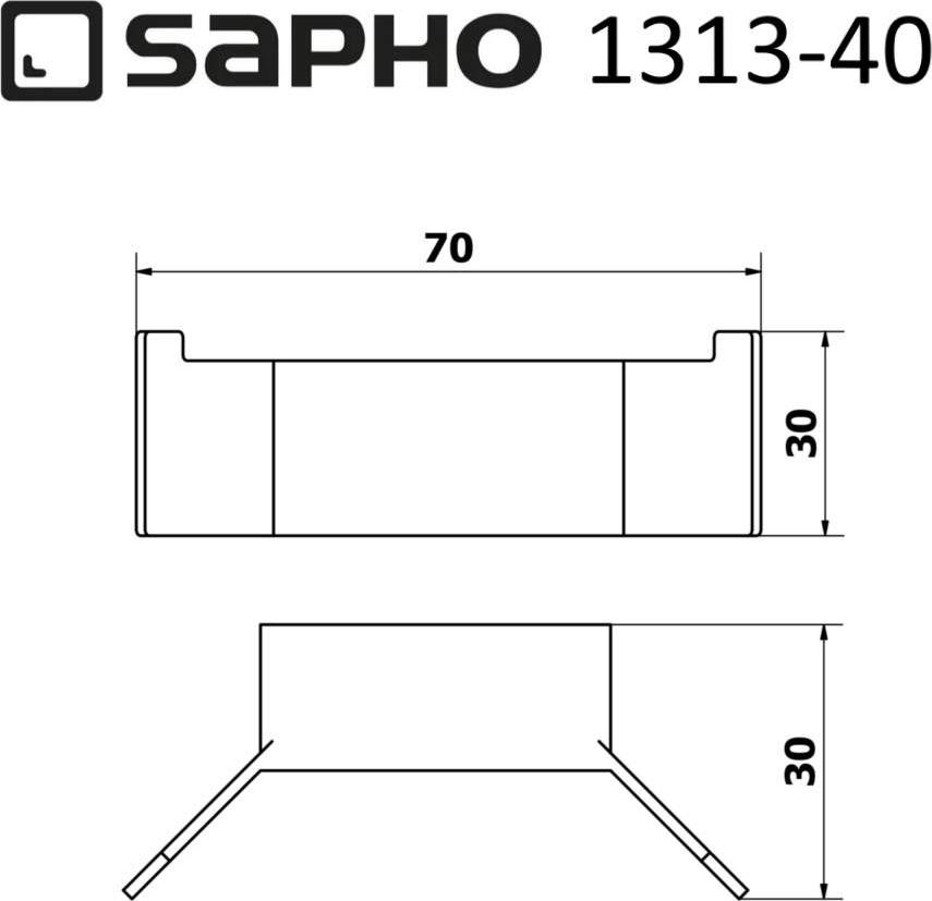 Крючок двойной Sapho Everest 1313-40, хром