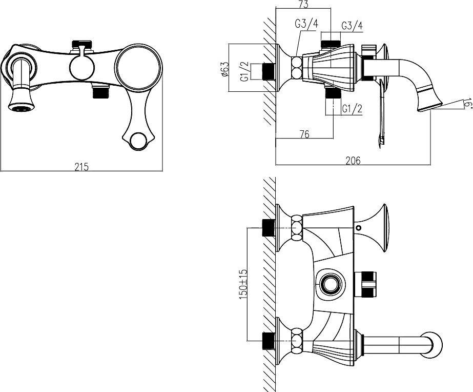 Душевая стойка Artik Yasmina LT800/B01